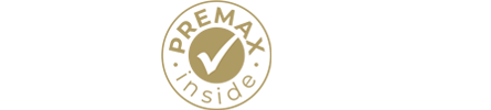 Circular logo with the text “PREMAX inside” and a checkmark in the center