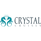 Crystal Cruises logo with a turquoise emblem of two mirrored shapes above the words Crystal Cruises.