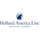 Holland America Line logo with a dark blue ship symbol above the words Holland America Line and the tagline Savor the Journey.